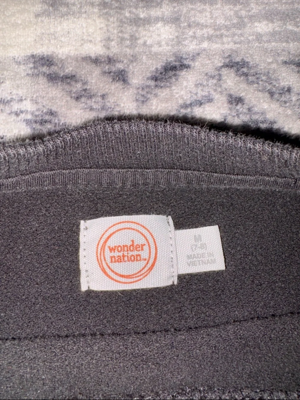 🦋wonder nation Black Sweatshirt with Orange 'Good Vibes Only' Graphic